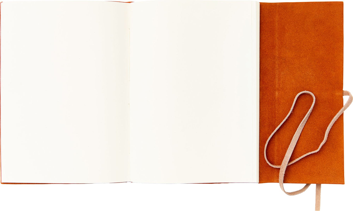 TERRACOTTA SUEDE BLOCK DESIGN JOURNAL WITH STITCH DETAIL
