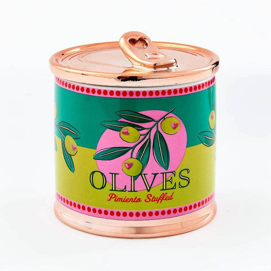 Olive Lidded Trinket Dish
