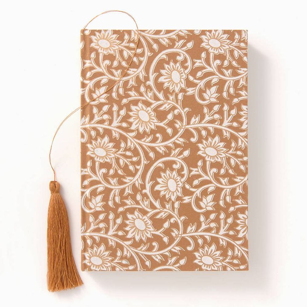 GOLD FLORAL HARDCOVER NOTEBOOK