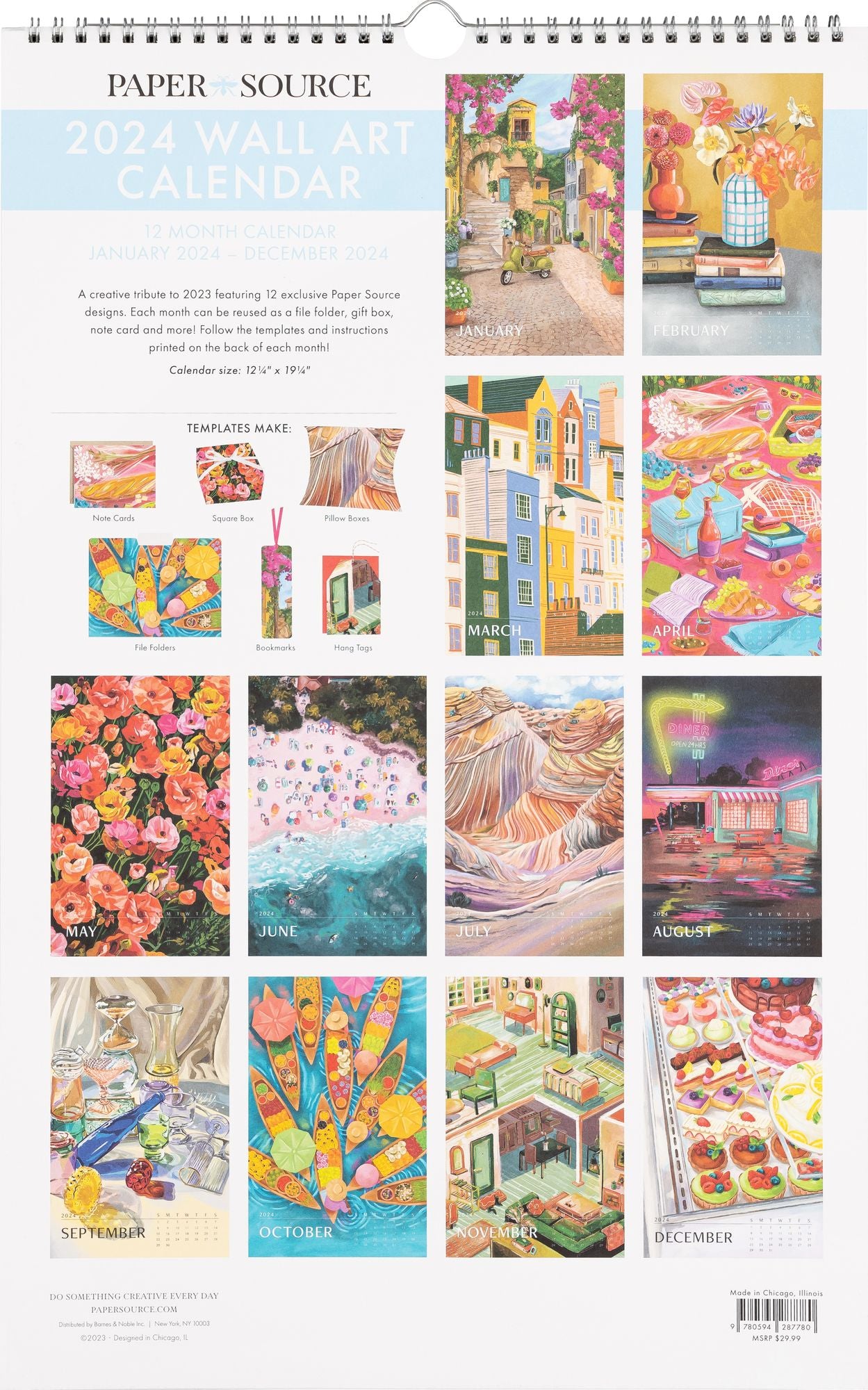 2024 Wall Art Calendar