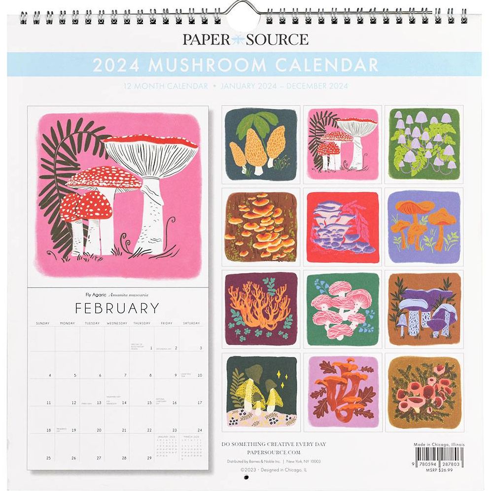 2024 Mushrooms Wall Calendar