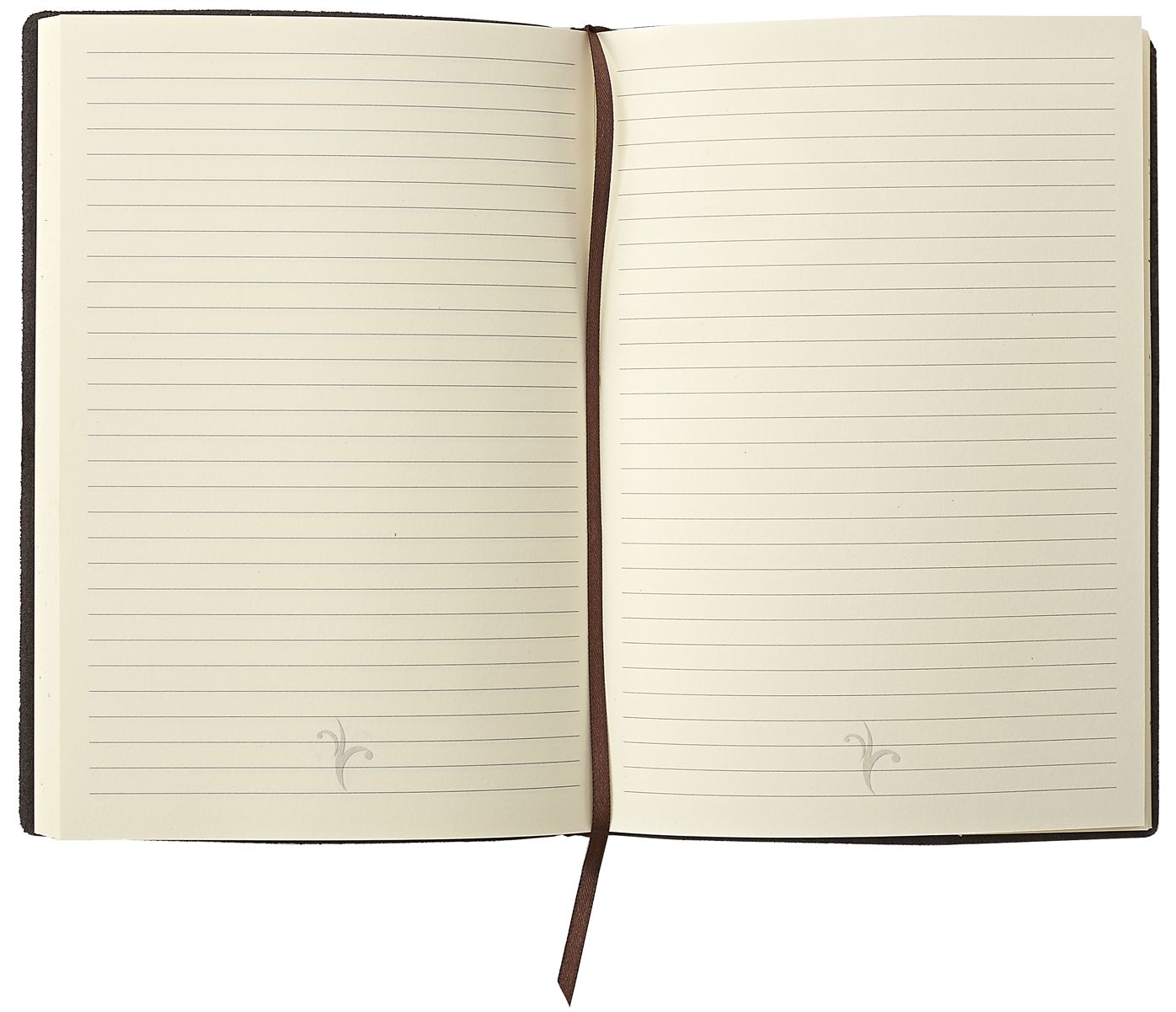 Carpe Diem Brown Italian Suede Lined Bound Tie Journal (6'' x 8")