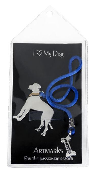 I Love My Dog Metal Charm Bookmark