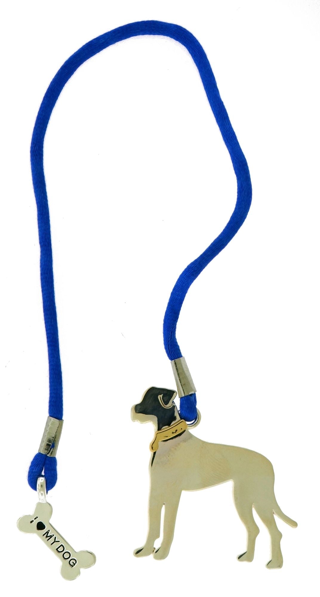 I Love My Dog Metal Charm Bookmark