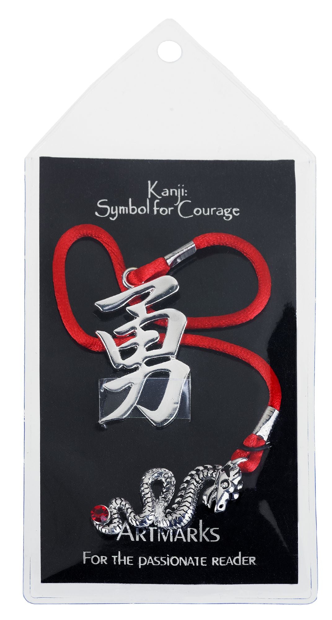 Kanji Courage Symbol Metal Charm Bookmark