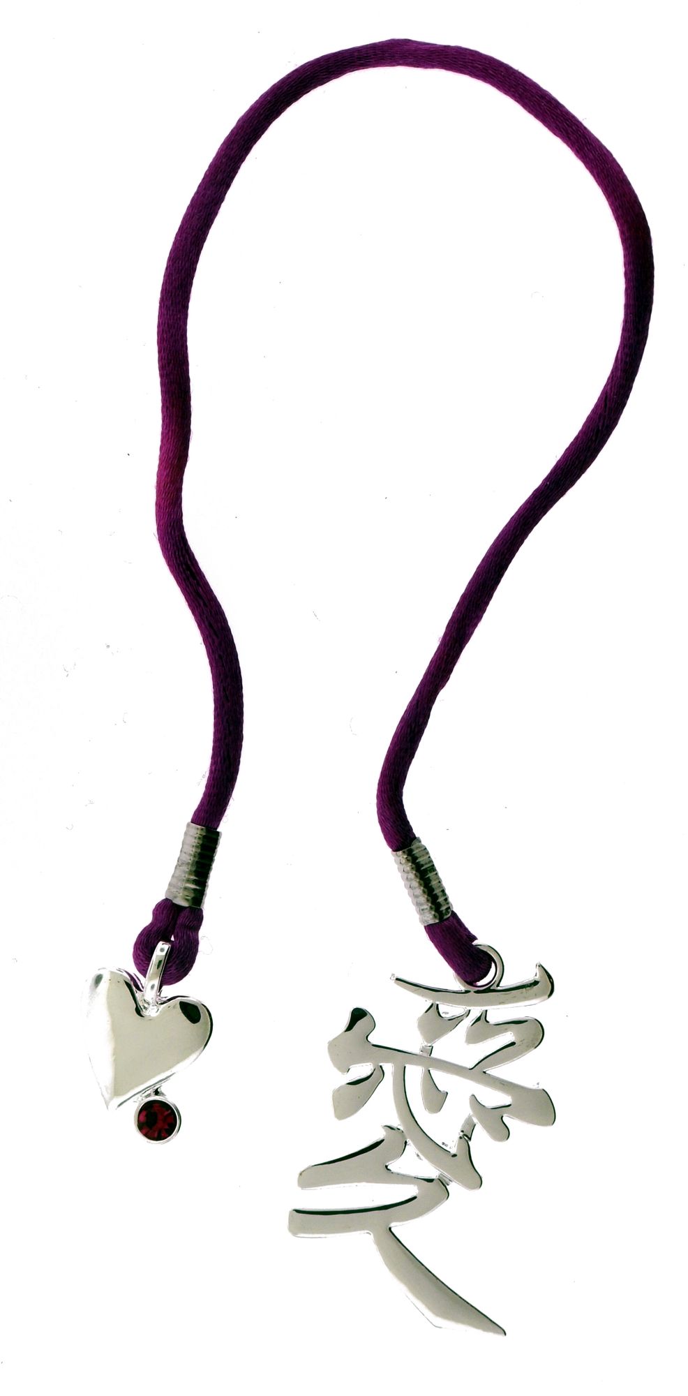 Kanji Love Symbol Metal Charm Bookmark