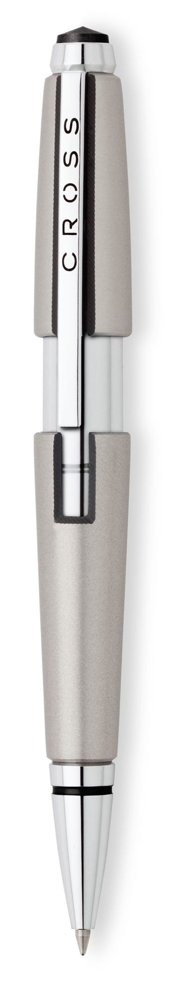 Cross Edge Rollerball Pen - Titanium/Chrome