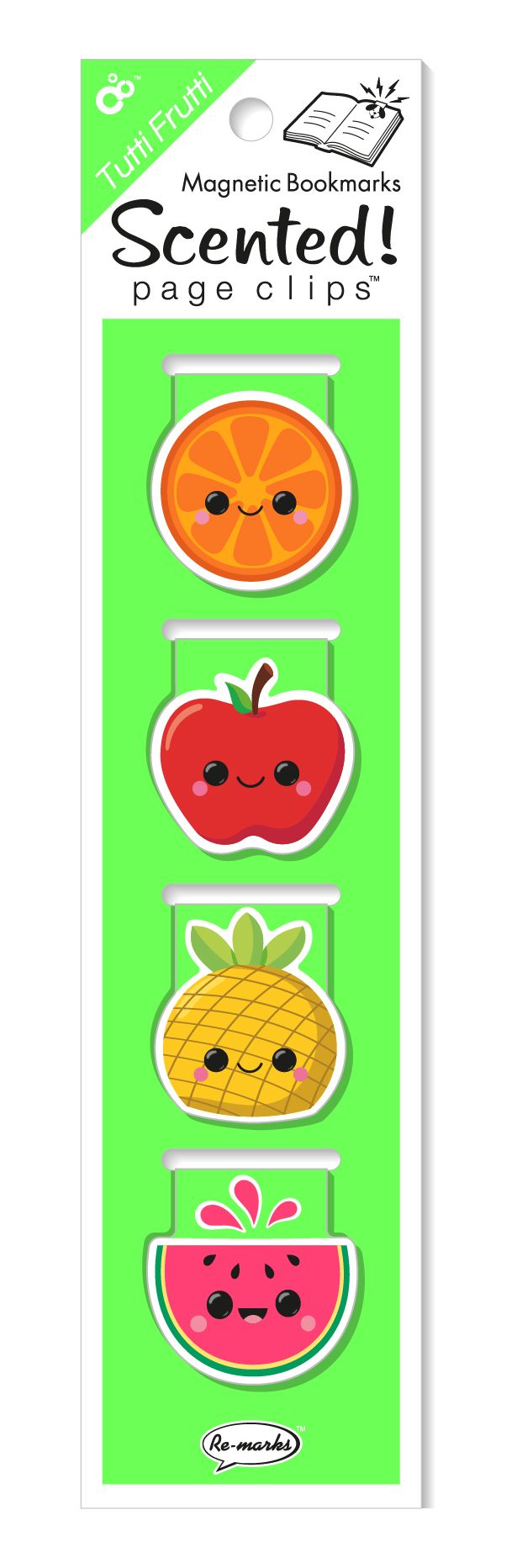 Tutti Frutti Scented Magnetic Page Clips Set of 4