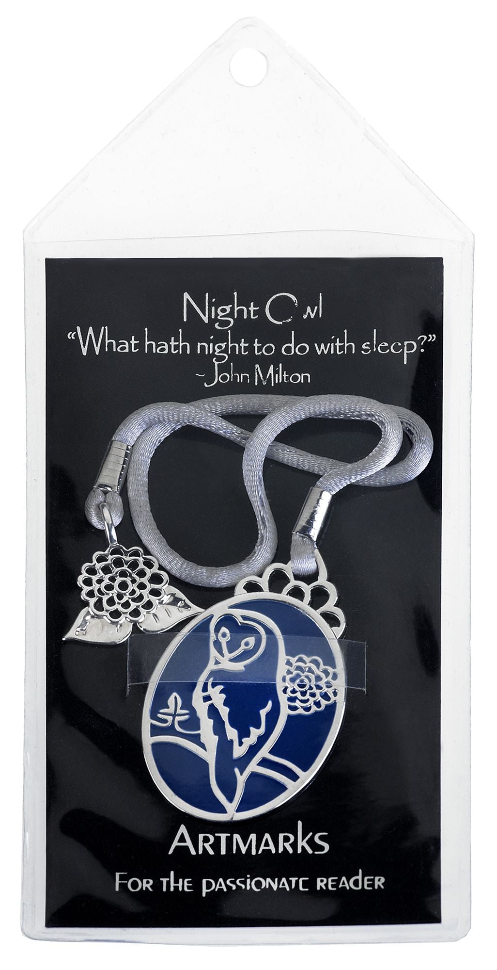 Night Owl Charm Enameled Metal Bookmark
