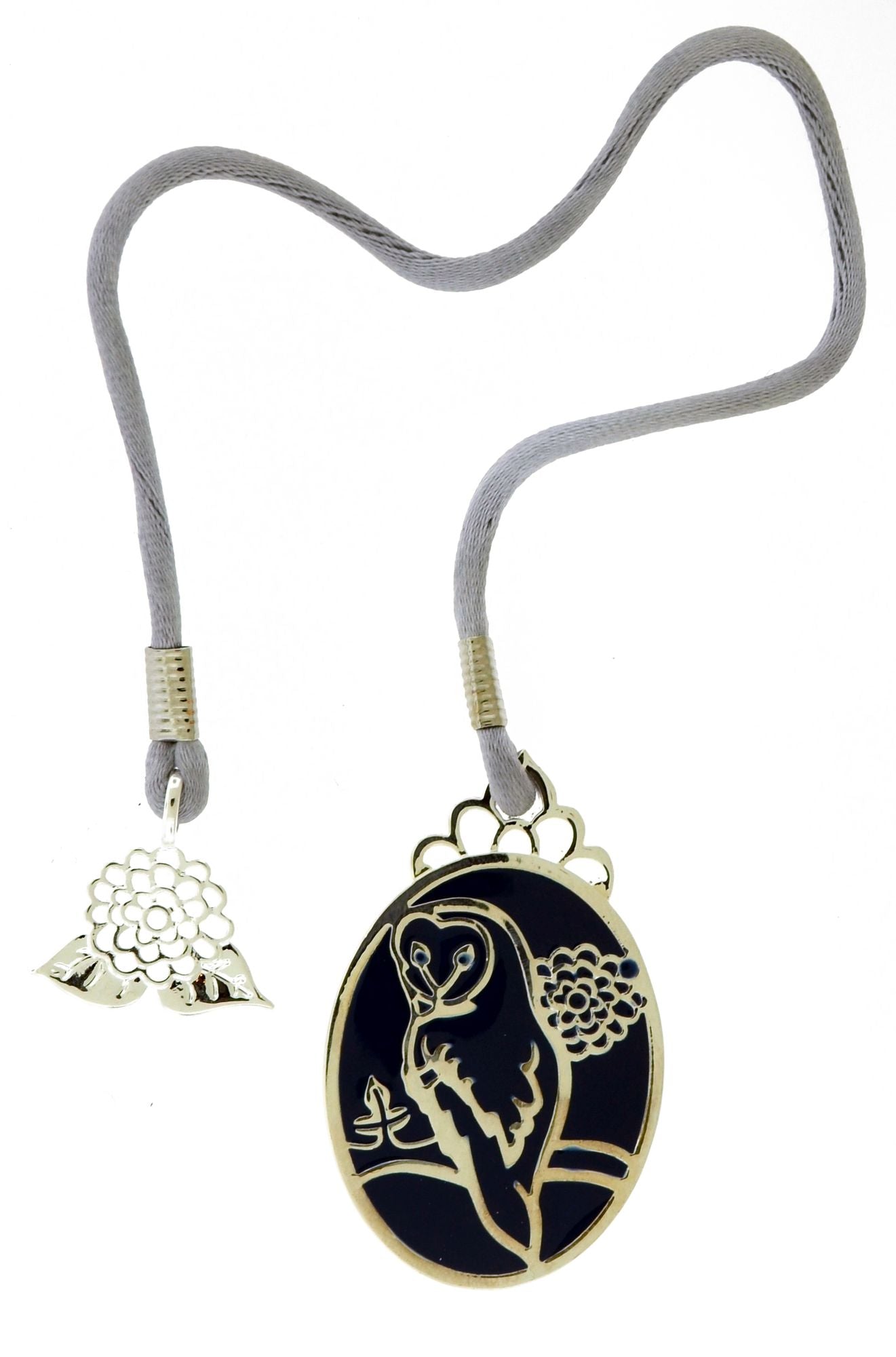 Night Owl Charm Enameled Metal Bookmark