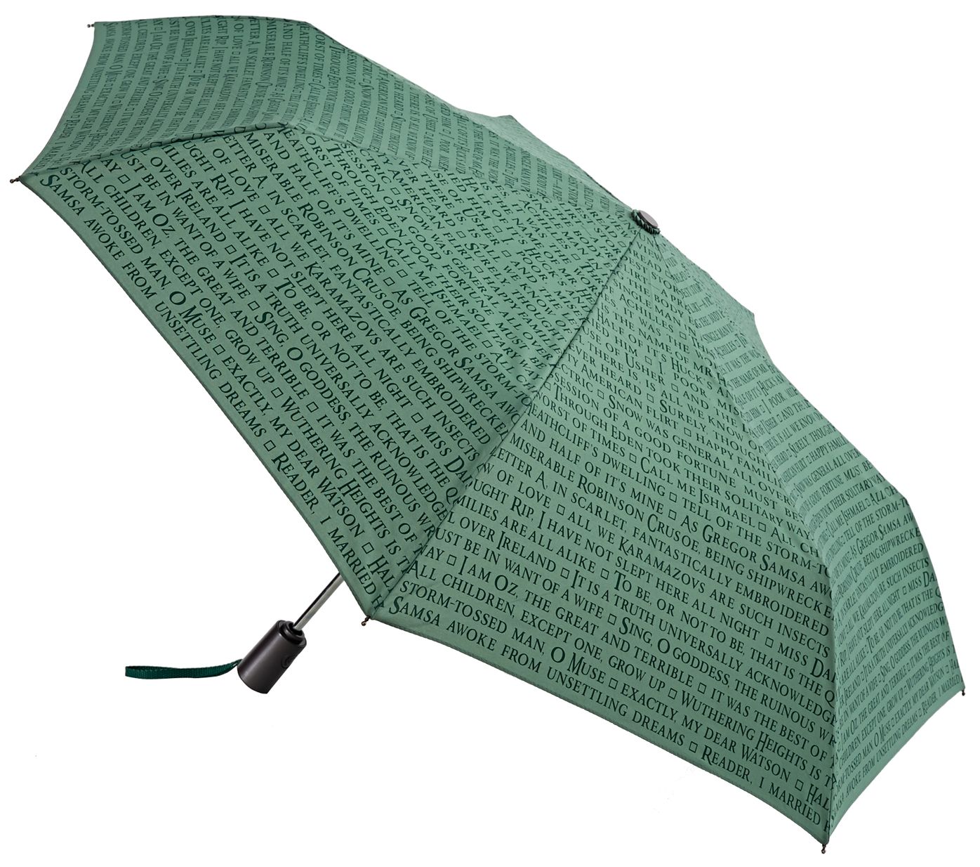 Quotes Folding Green Umbrella 43" Dia.