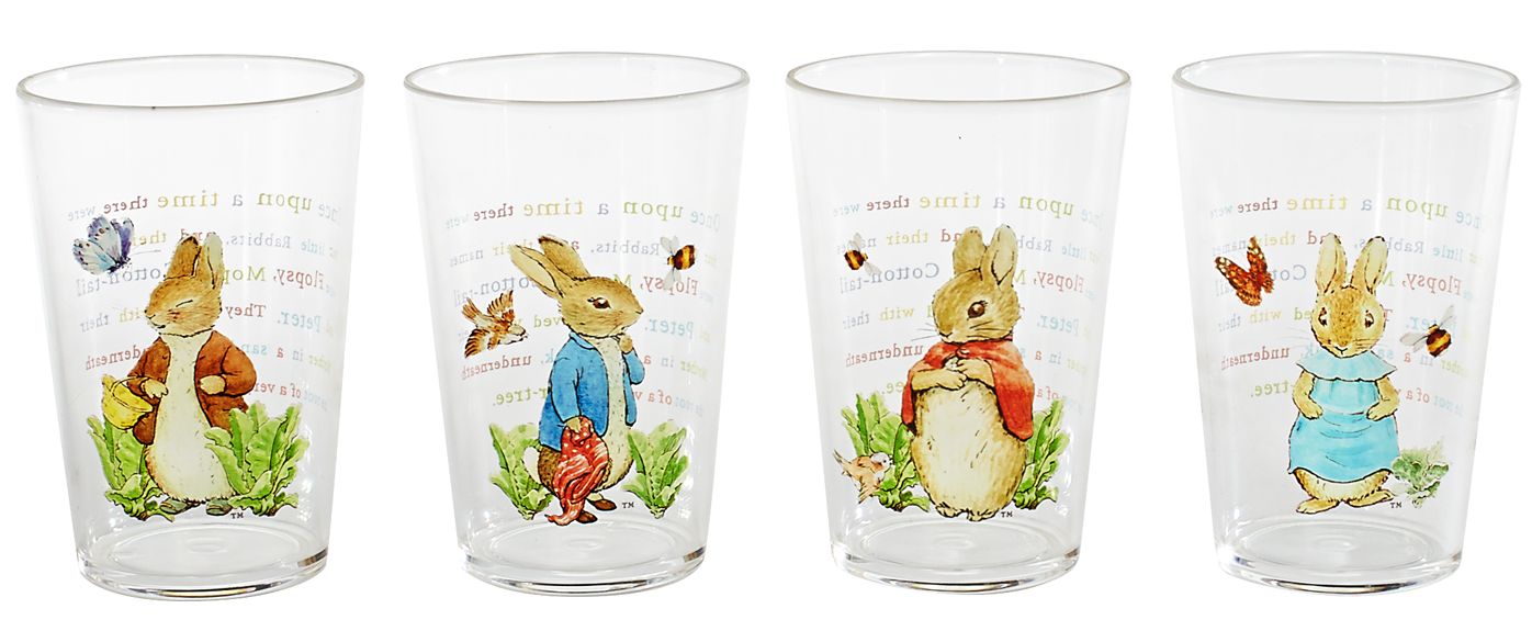 Peter Rabbit Acrylic Juice Glasses-Set of 4