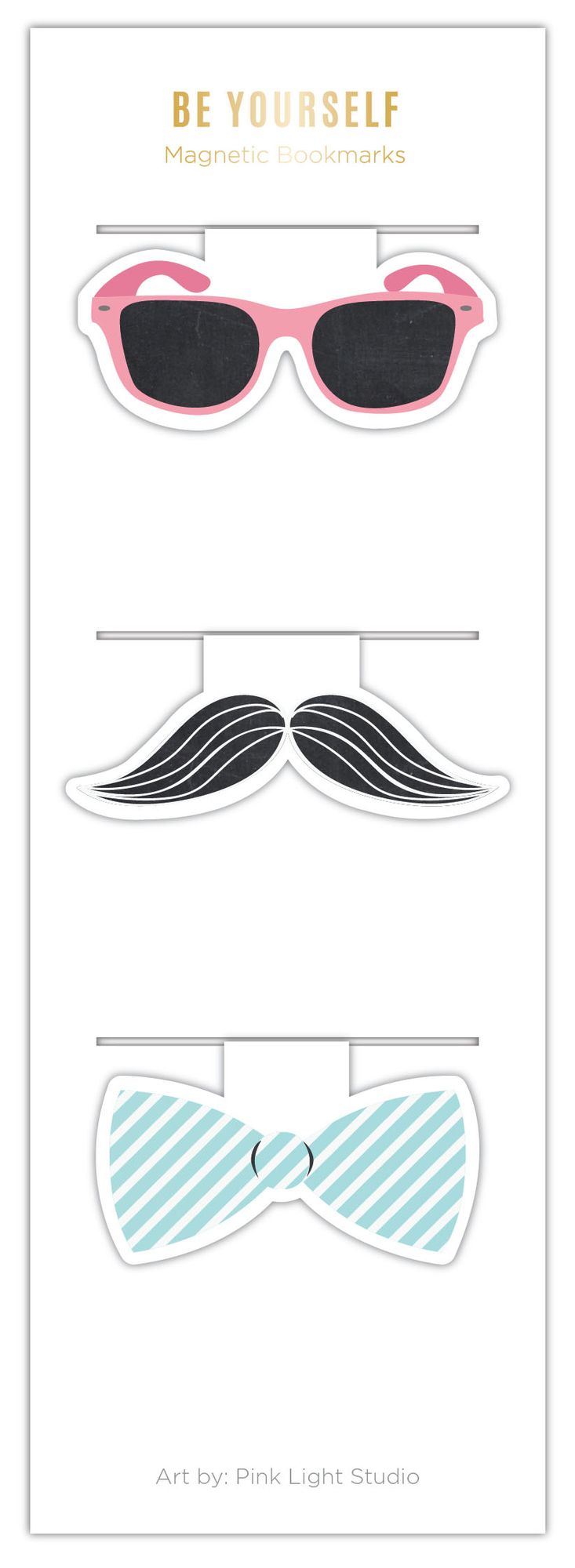 Be Yourself 3-Piece Magnetic Bookmark