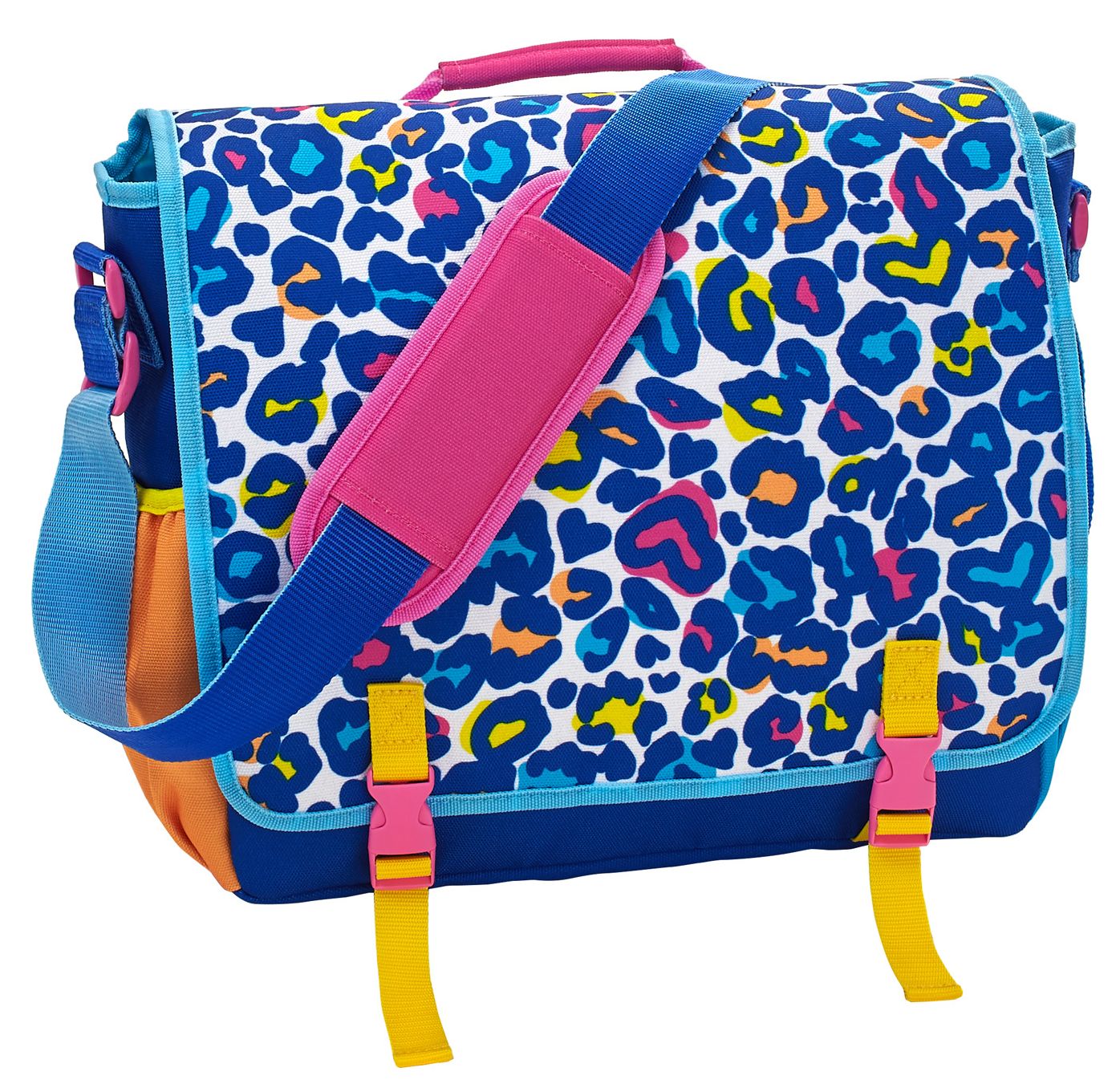Be Fierce Leopard Messenger Bag (14''x11''x5'')