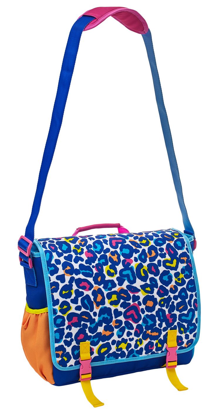 Be Fierce Leopard Messenger Bag (14''x11''x5'')