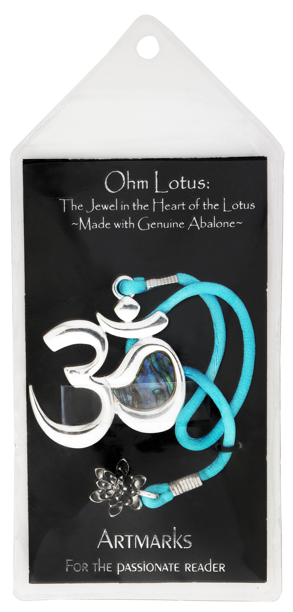Ohm and Lotus Metal Charm Bookmark