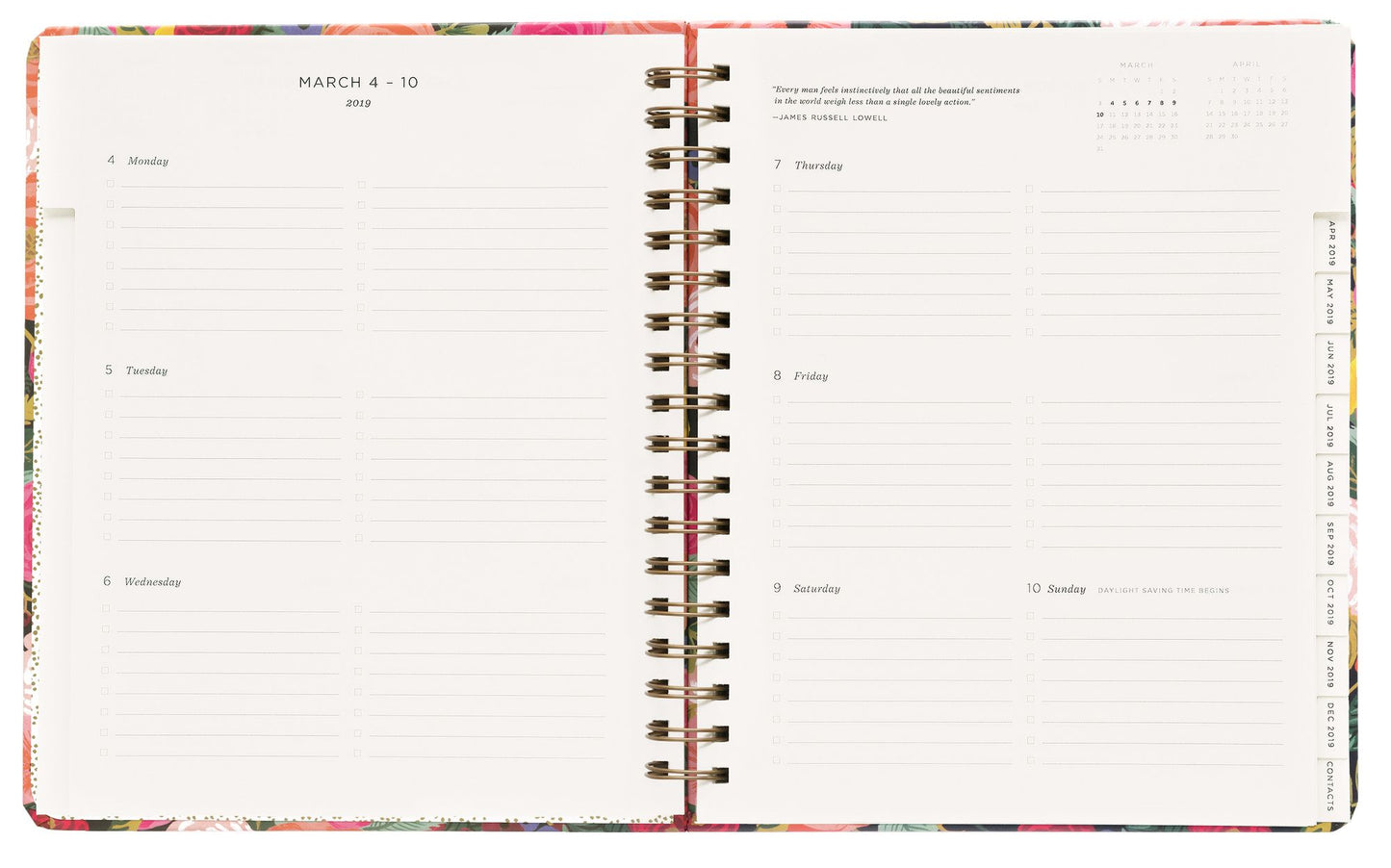 2019 17-Month Juliet Rose Spiral Planner