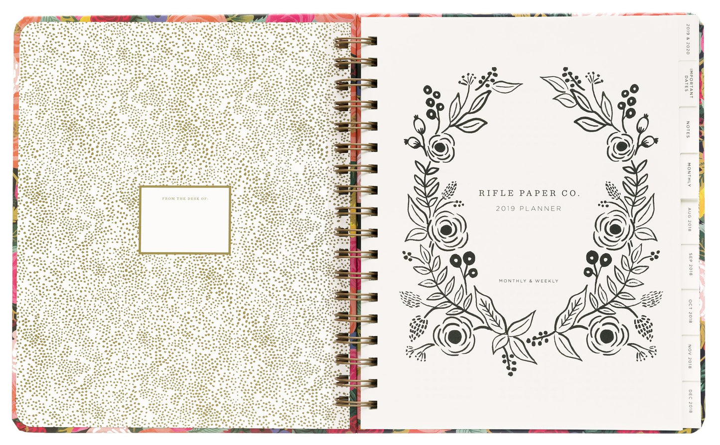 2019 17-Month Juliet Rose Spiral Planner