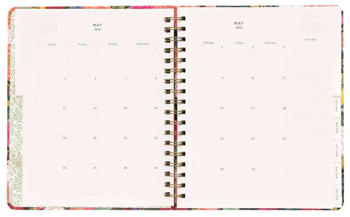 2019 17-Month Juliet Rose Spiral Planner