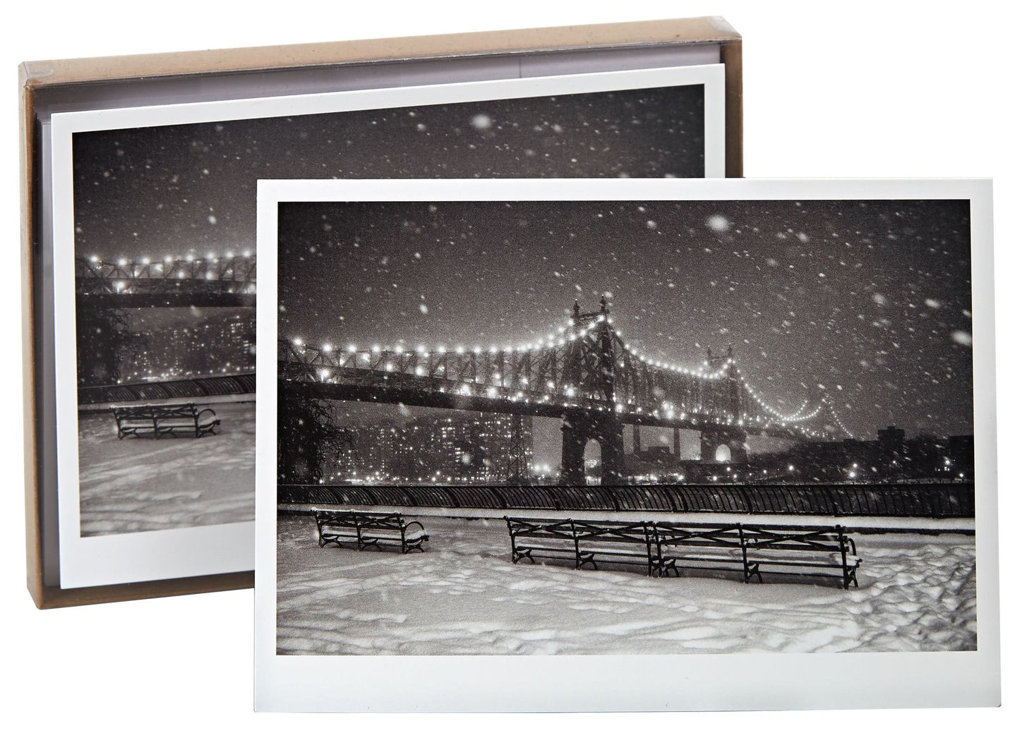 Bridge and Bench Christmas Boxed Card