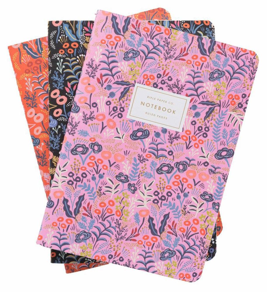 Tapestry Stitched Notebook Assorted Set- Set of 3, 6x8.5