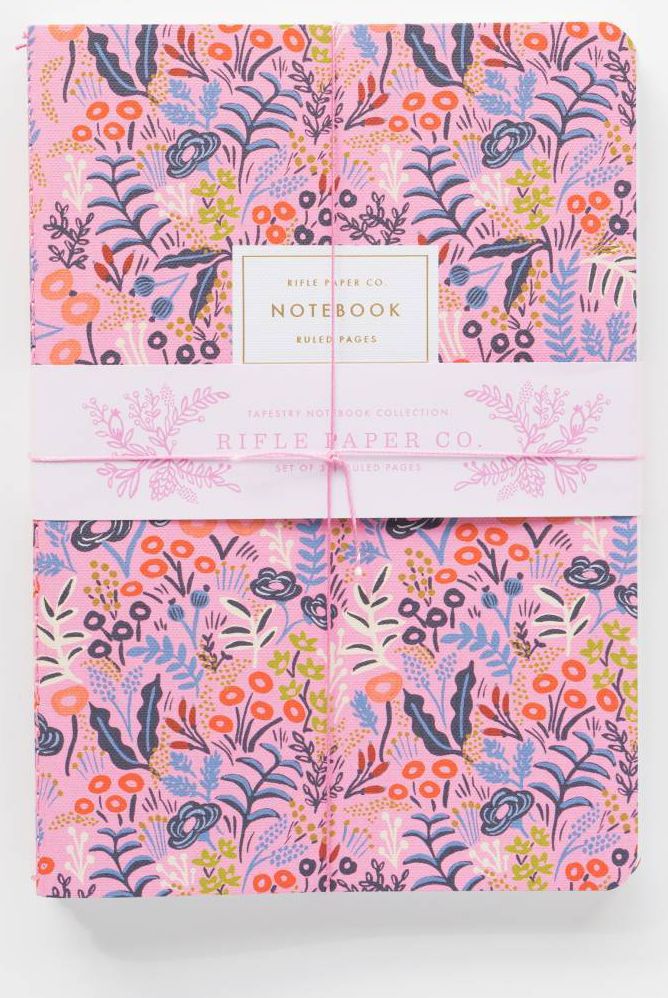 Tapestry Stitched Notebook Assorted Set- Set of 3, 6x8.5