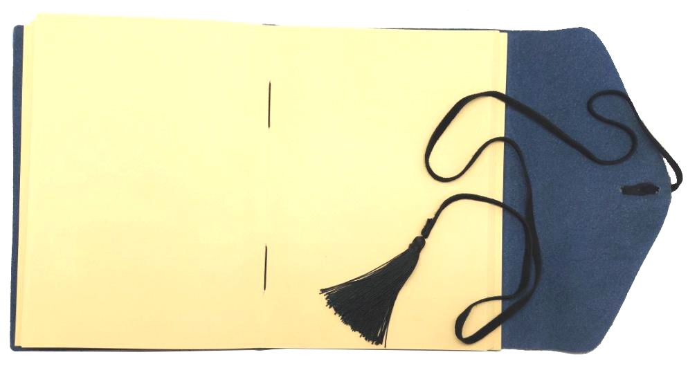 Bombay Tie Suede Tassel Journal in Black 6 x 8