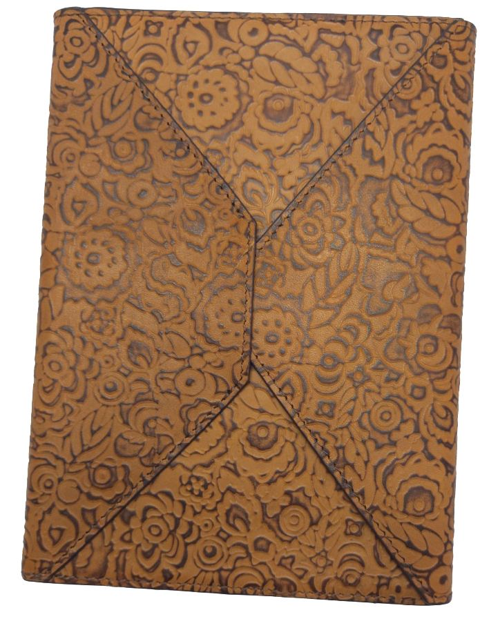 Embossed Envelope Leather Journal in Brown