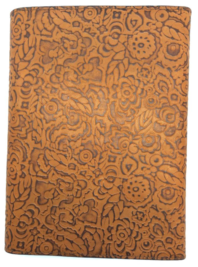 Embossed Envelope Leather Journal in Brown