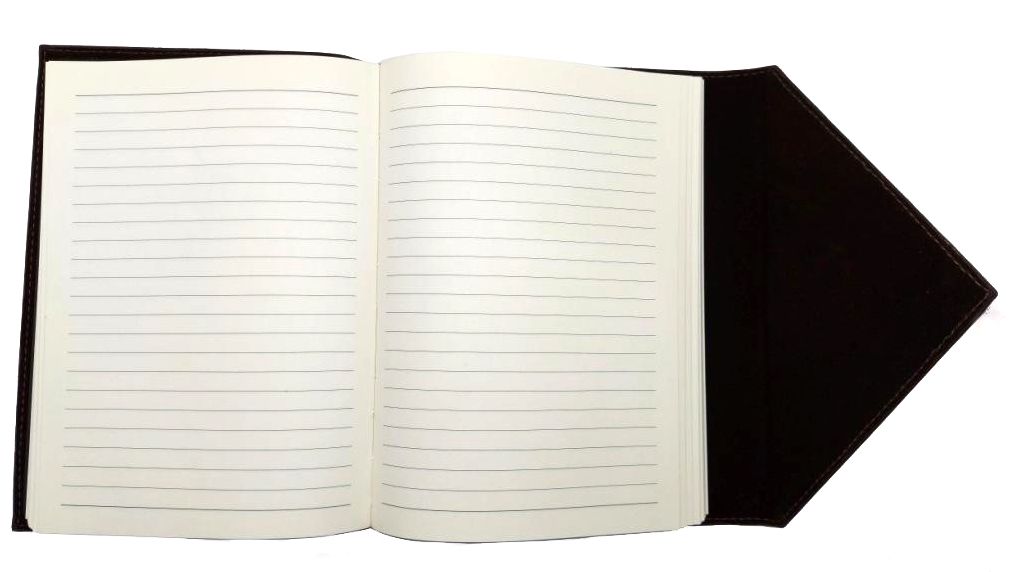 Embossed Envelope Leather Journal in Brown