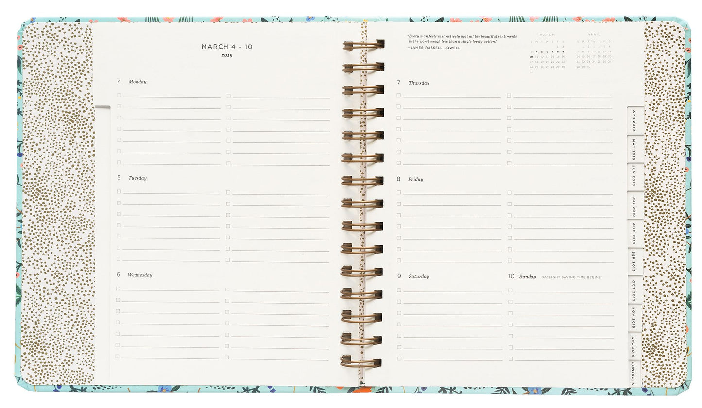 2019 17-Month Wildwood Covered Spiral Planner