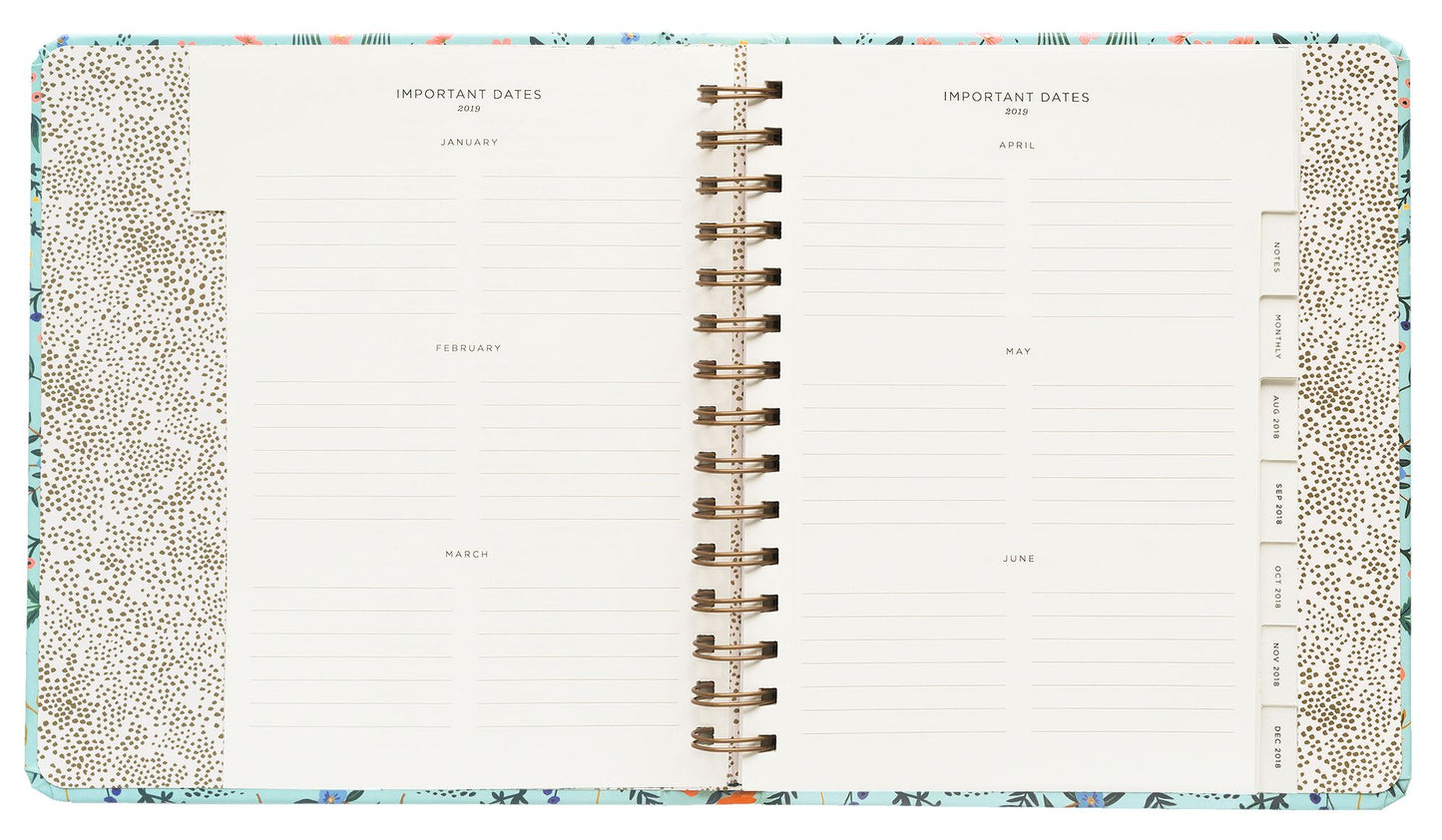 2019 17-Month Wildwood Covered Spiral Planner