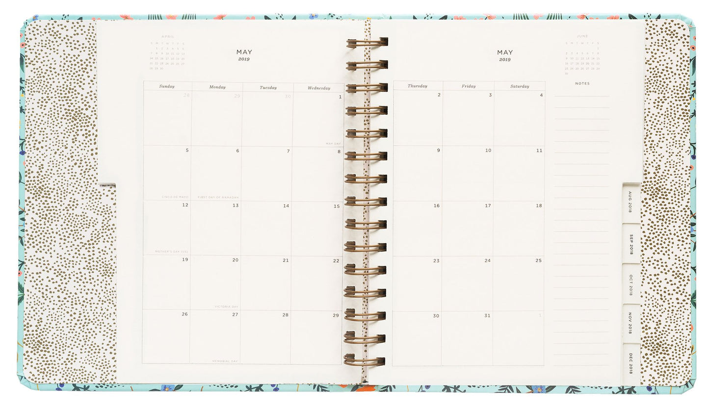 2019 17-Month Wildwood Covered Spiral Planner