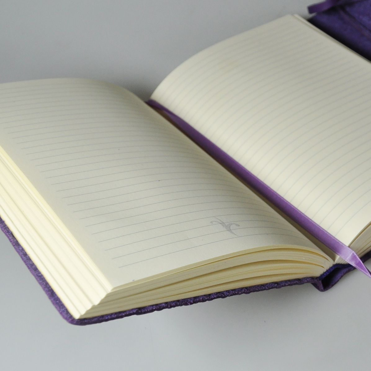 Tivoli Embossed Floral Purple Wrap Italian Leather Journal (6'' x 8.5'')