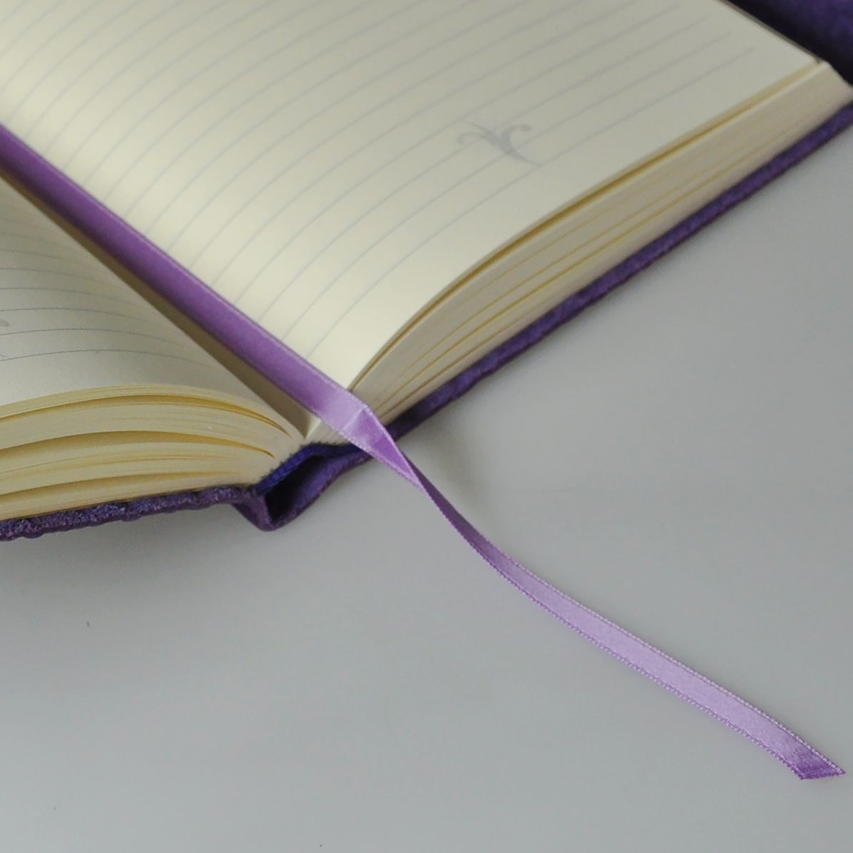 Tivoli Embossed Floral Purple Wrap Italian Leather Journal (6'' x 8.5'')