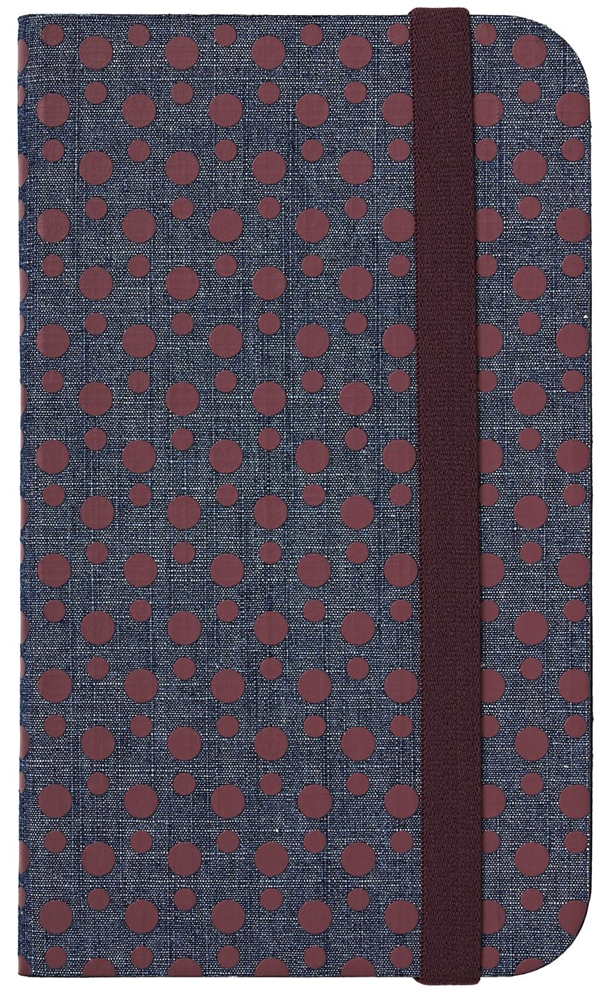 7" 2-Way Stand Cover in Cabernet Denim Dots