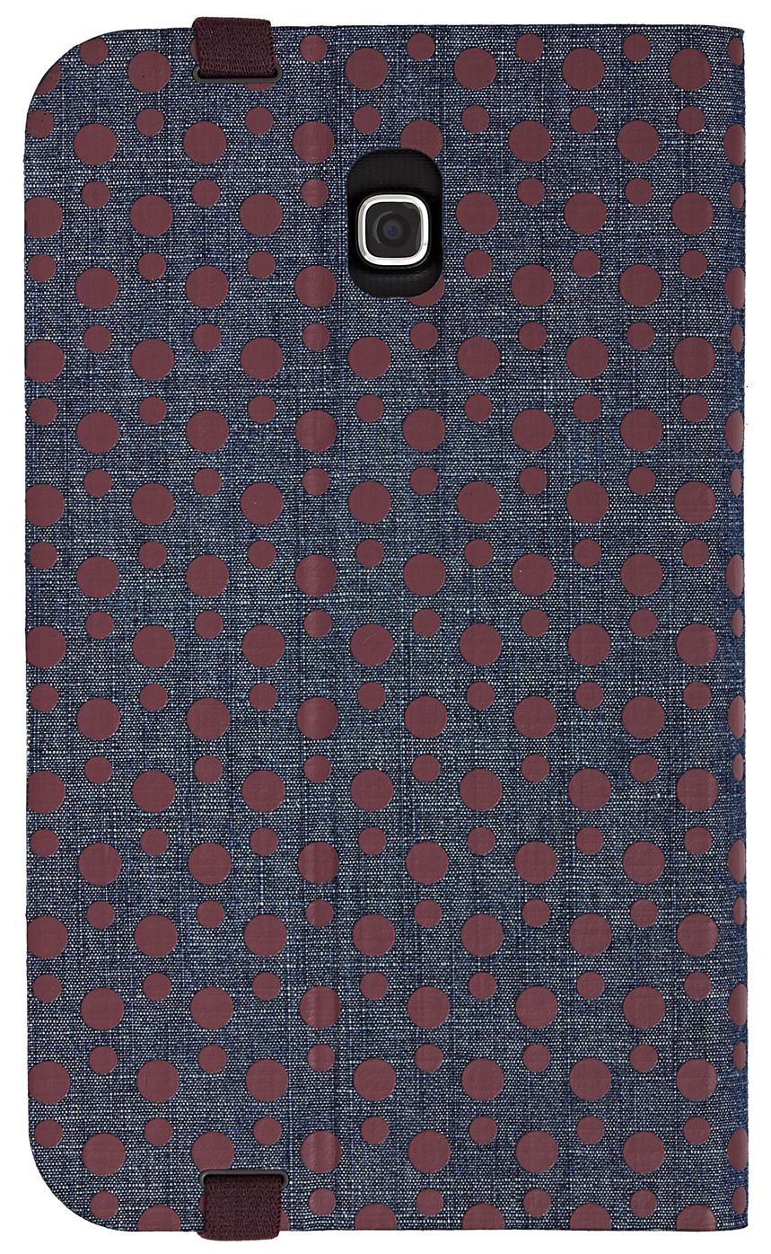 7" 2-Way Stand Cover in Cabernet Denim Dots