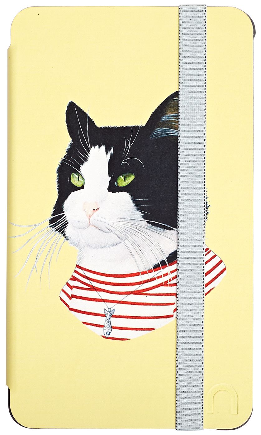 Nook Tablet Cover in Berkley Bestiary Tuxedo Cat Lady