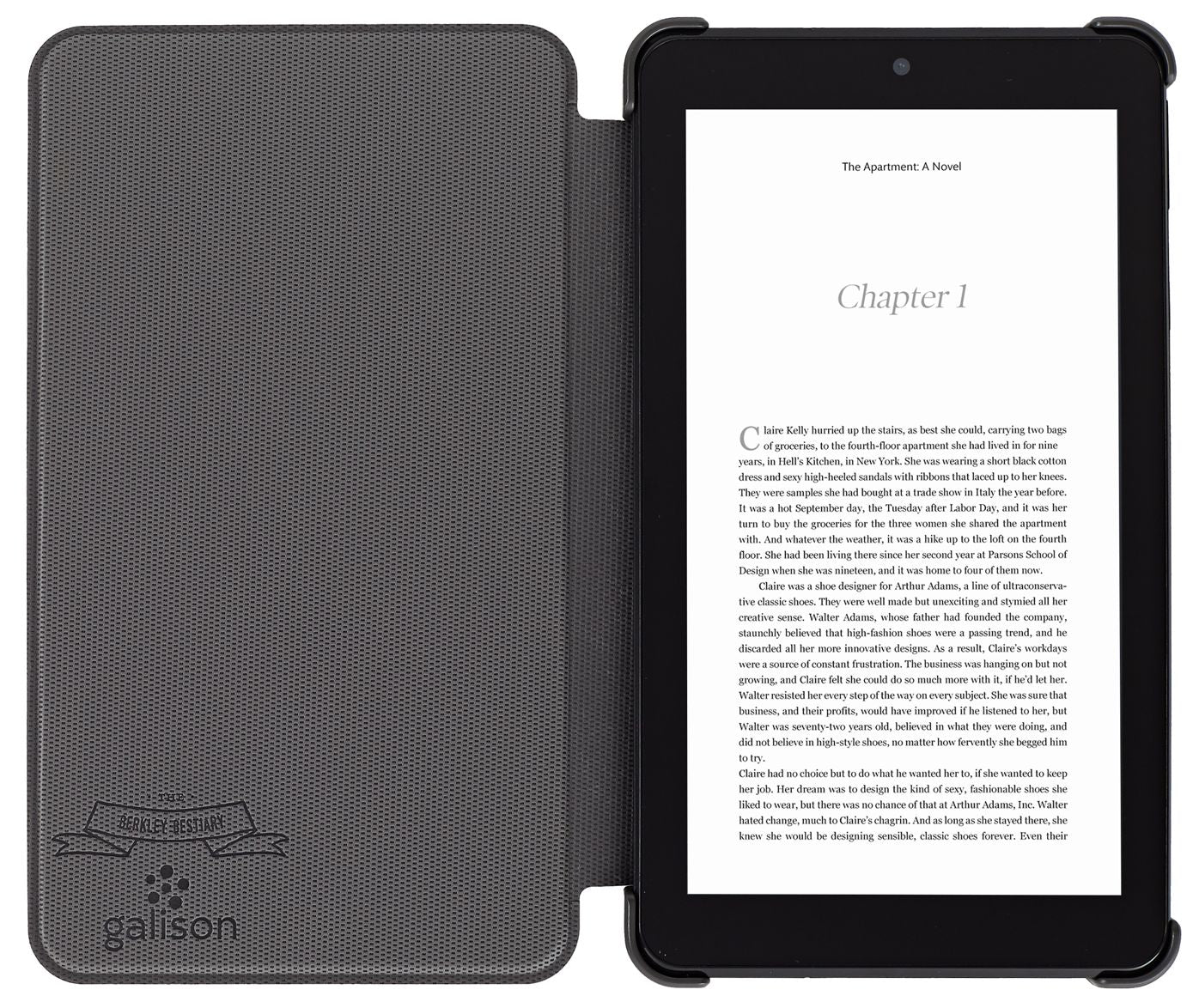 Nook Tablet Cover in Berkley Bestiary Tuxedo Cat Lady
