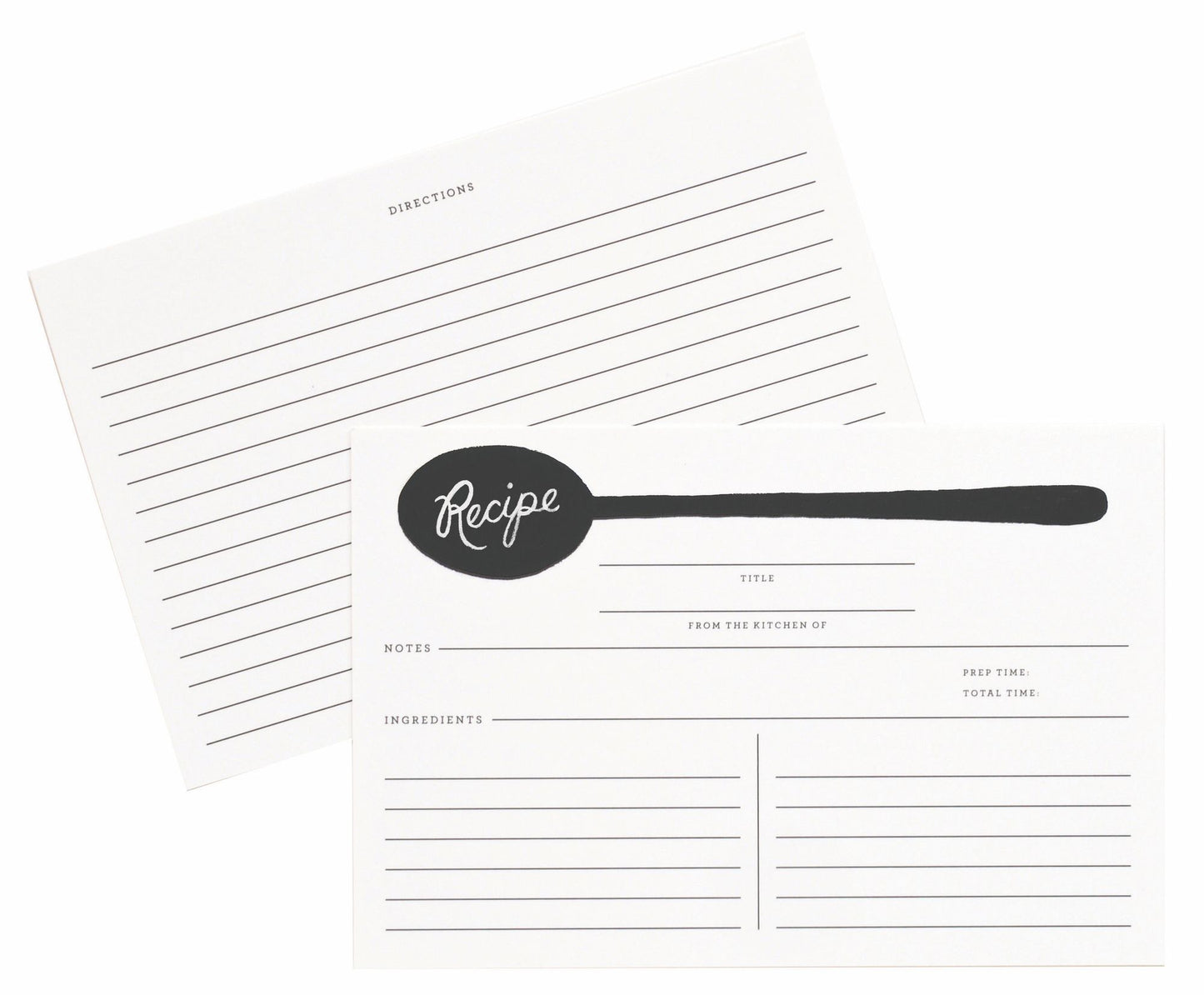 Charcoal Spoon Recipe Cards