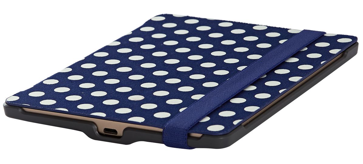 Glowlight Plus Book Cover - Navy Dots in Canvas