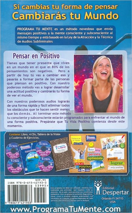 Programa Tu Mente: Pensar en Positivo (Programa Tu Mente Series #1)