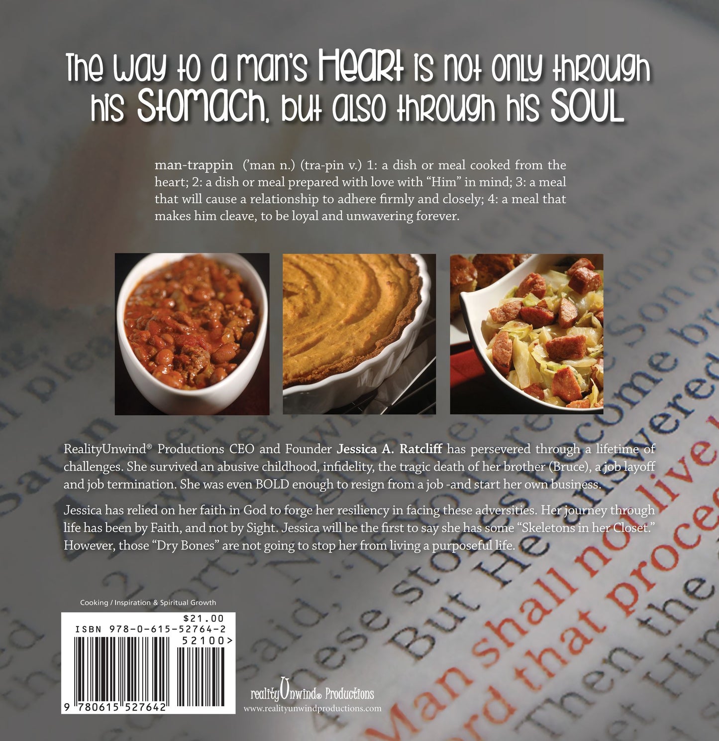 Man-Trappin'® Cookbook: Feeding the Mind, Body, and Soul Through Cooking, Prayer, and the WORD of GOD