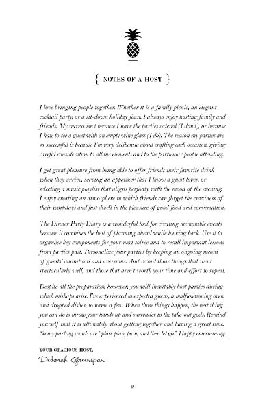 The Dinner Party Diary