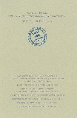 Lost & Found: The CUNY Poetics Document Initiative, Series 3
