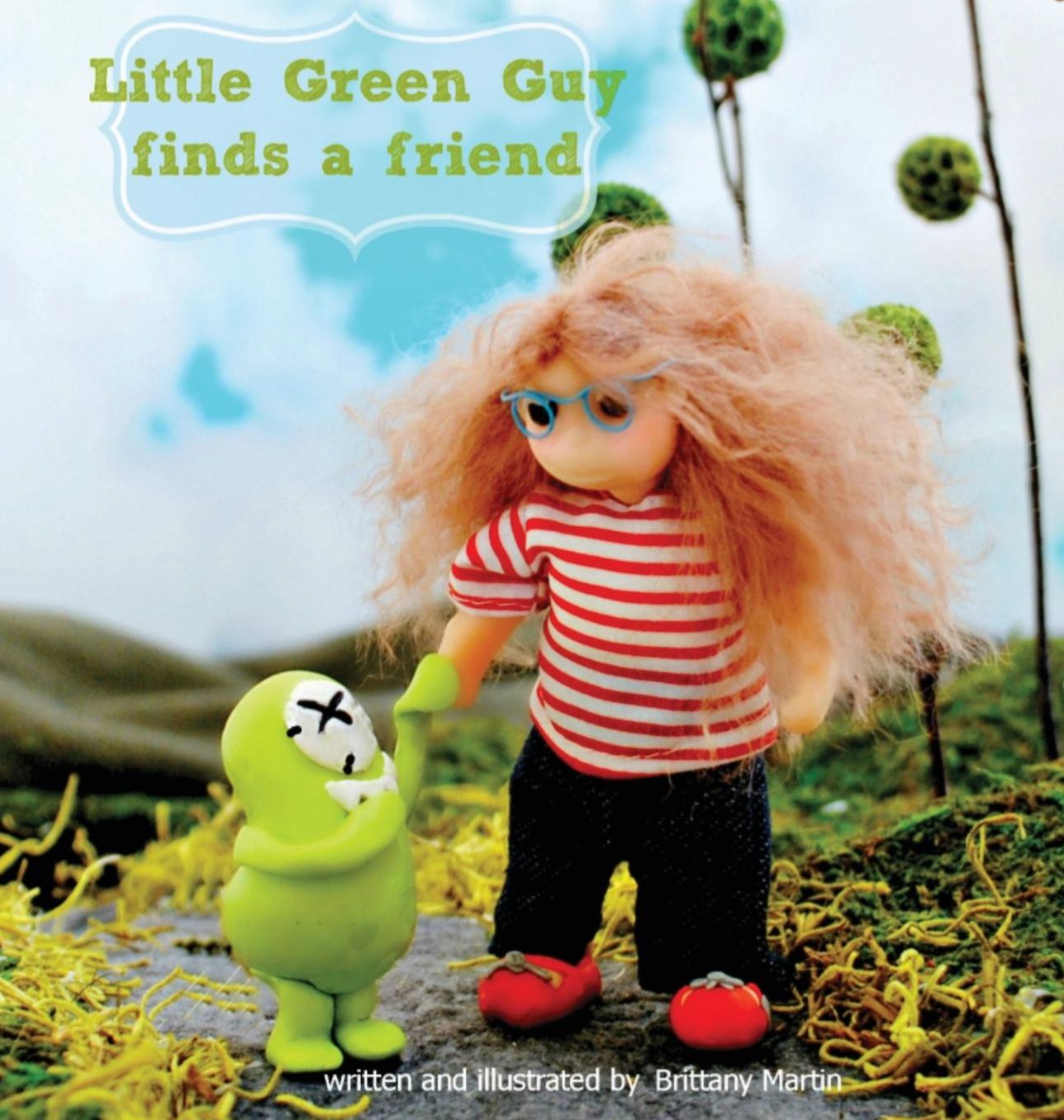 Little Green Guy Finds a Friend