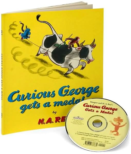 Curious George Gets a Medal Book & CD