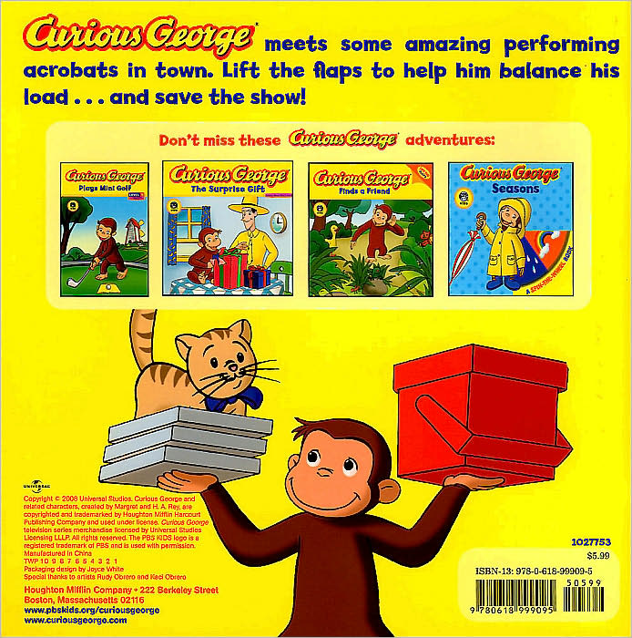 Curious George Circus Act (CGTV Lift-the-flap 8x8)