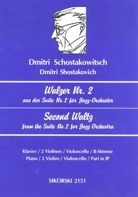 Second Waltz (from Jazz Suite No. 2): Violin, Cello, Clarinet