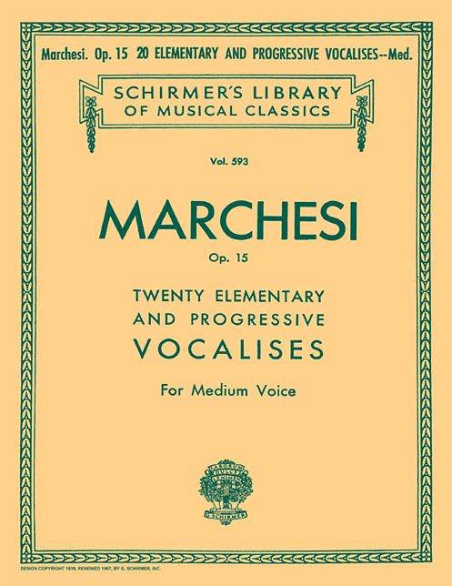 20 Elementary and Progressive Vocalises, Op. 15: Medium Voice
